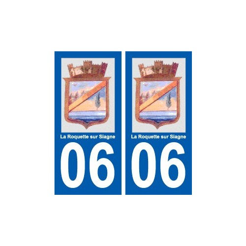 06 La Roquette-sur-Siagne logo ville sticker autocollant plaque