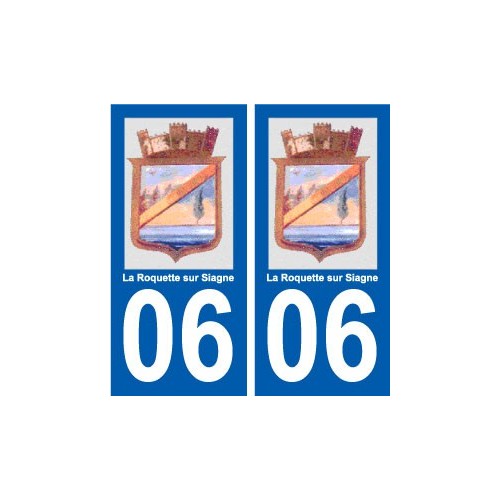 06 La Roquette-sur-Siagne logo ville sticker autocollant plaque
