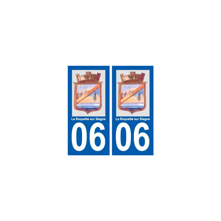 06 La Roquette-sur-Siagne logo ville sticker autocollant plaque