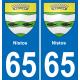 65 Pau autocollant sticker plaque immatriculation auto ville