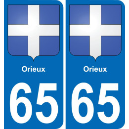 65 Orieux sticker plate registration city