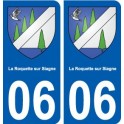 06 La Roquette-sur-Siagne ville sticker autocollant plaque