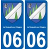 06 La Roquette-sur-Siagne ville sticker autocollant plaque