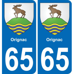 65 Orignac-aufkleber plakette ez stadt