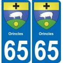 65 Orincles adesivo piastra di registrazione city
