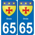 65 Pau autocollant sticker plaque immatriculation auto ville