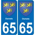 65 Osmets adesivo piastra di registrazione city