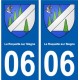 06 La Roquette-sur-Siagne ville sticker autocollant plaque