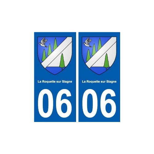 06 La Roquette-sur-Siagne ville sticker autocollant plaque