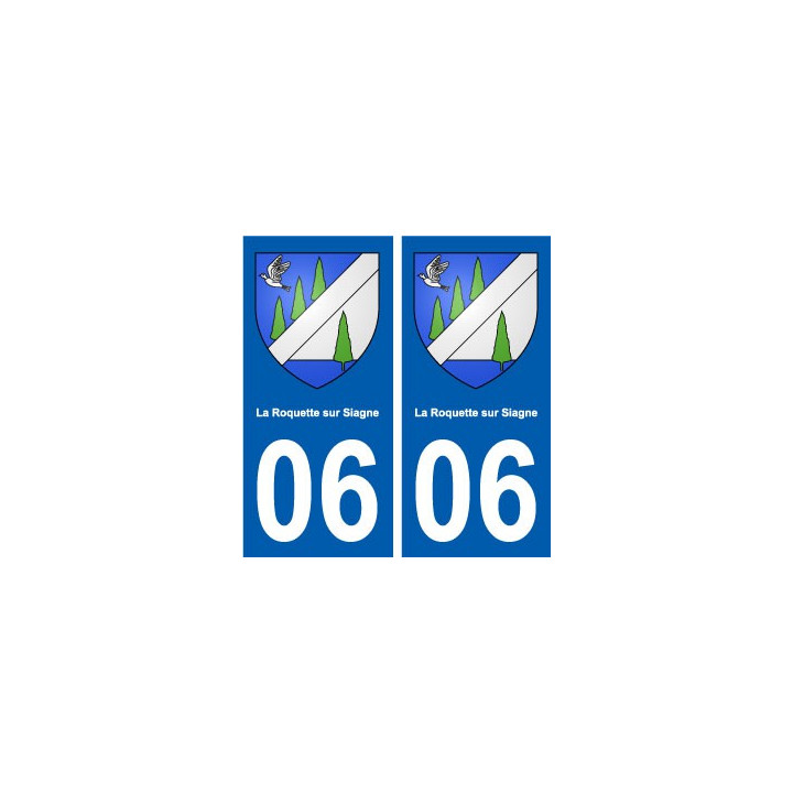 06 La Roquette-sur-Siagne ville sticker autocollant plaque