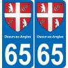 65 Ossun-ez-Angles adesivo piastra di registrazione city