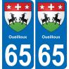 65 Oueilloux-aufkleber plakette ez stadt