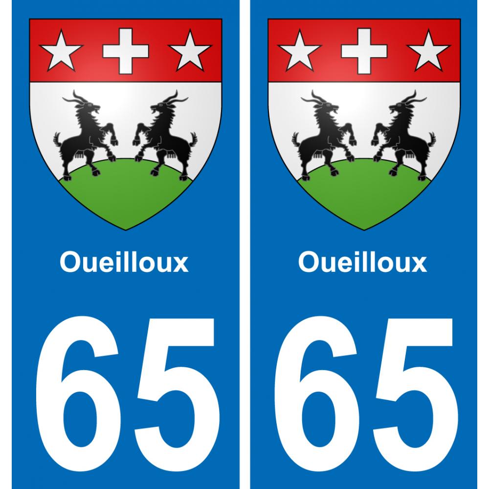 65 Oueilloux-aufkleber plakette ez stadt