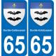 65 Pau autocollant sticker plaque immatriculation auto ville