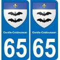 65 Ourdis-Cotdoussan adesivo piastra di registrazione city