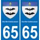 65 Ourdis-Cotdoussan sticker plate registration city