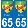 65 Ourdon adesivo piastra di registrazione city
