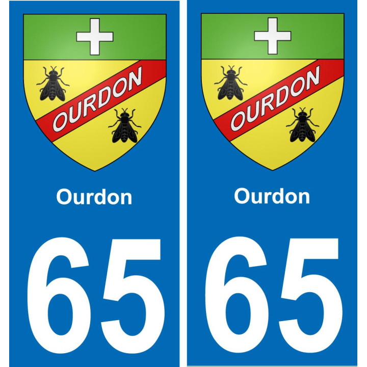 65 Ourdon-aufkleber plakette ez stadt