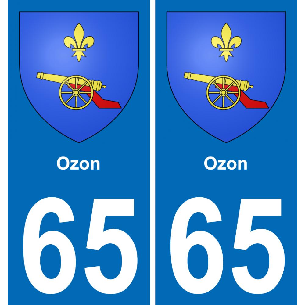 65 Pau autocollant sticker plaque immatriculation auto ville