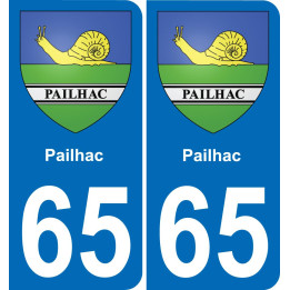 65 Pailhac-aufkleber plakette ez stadt