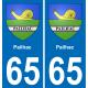 65 Pailhac autocollant sticker plaque immatriculation auto ville
