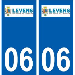 06  Levens logo ville sticker autocollant plaque
