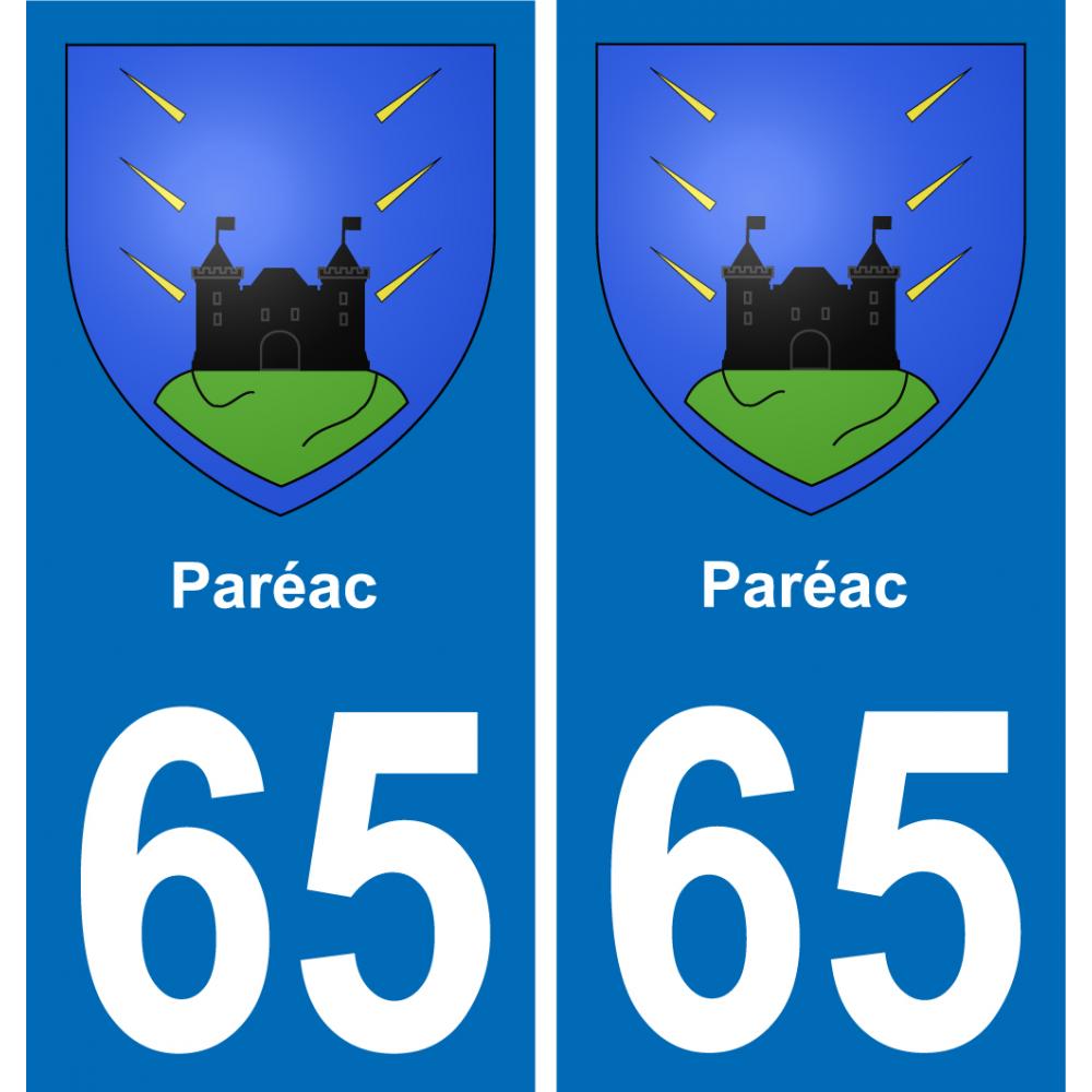 65 Paréac adesivo piastra di registrazione city