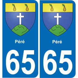 65 Péré sticker plate registration city