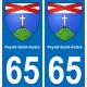 65 Peyret-Saint-André sticker plate registration city