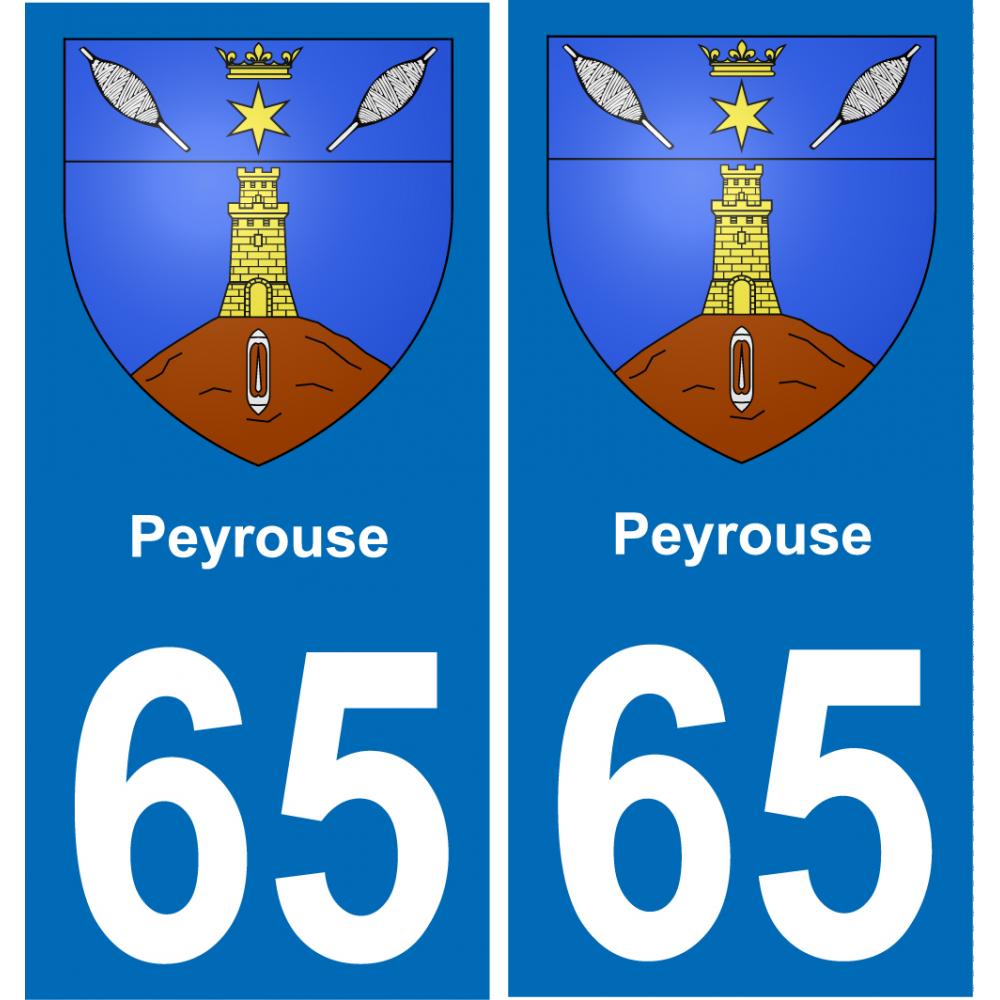 65 Peyrouse sticker plate registration city