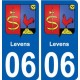 06  Levens ville sticker autocollant plaque