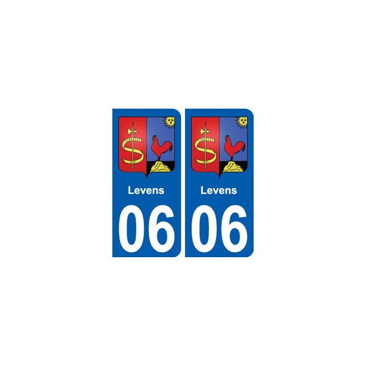 06  Levens ville sticker autocollant plaque