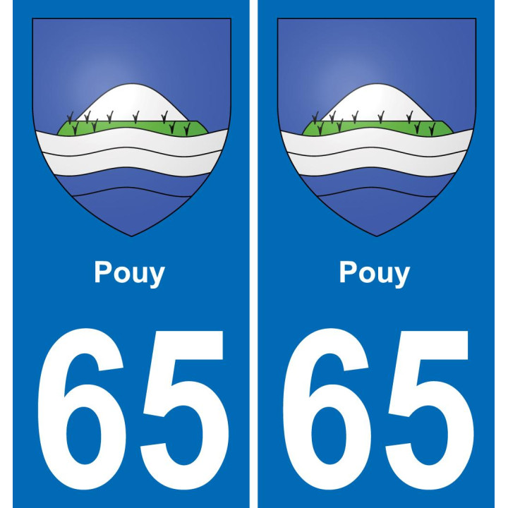 65 Pouy-aufkleber plakette ez stadt