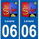 06  Levens ville sticker autocollant plaque