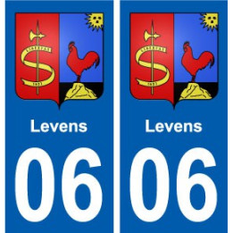06  Levens ville sticker autocollant plaque