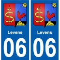 06  Levens ville sticker autocollant plaque