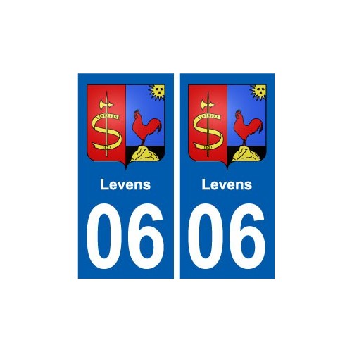 06  Levens ville sticker autocollant plaque