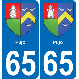 65 Pujo placa etiqueta de registro de la ciudad