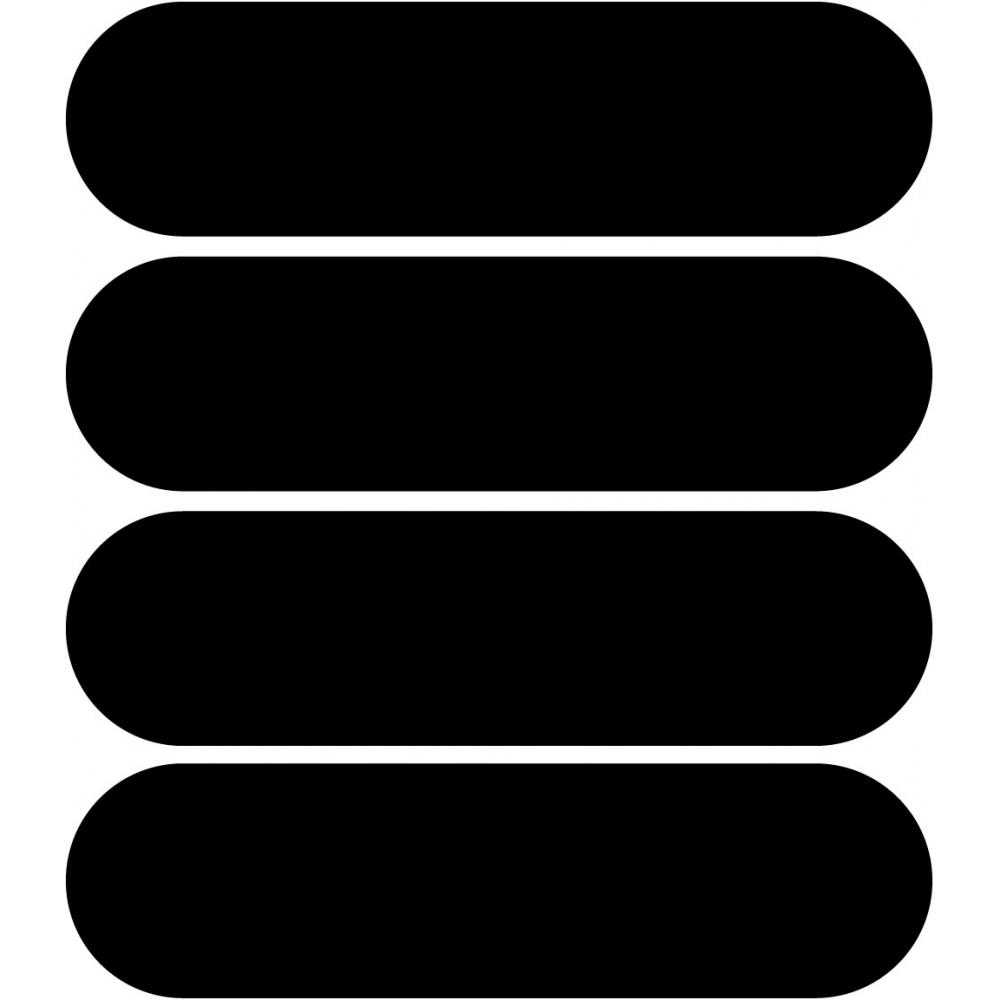 Lot de 4 Sticker Bandes rétro-réfléchissante Autocollant Casque Rectangle arrond - Imagen 2 de 14