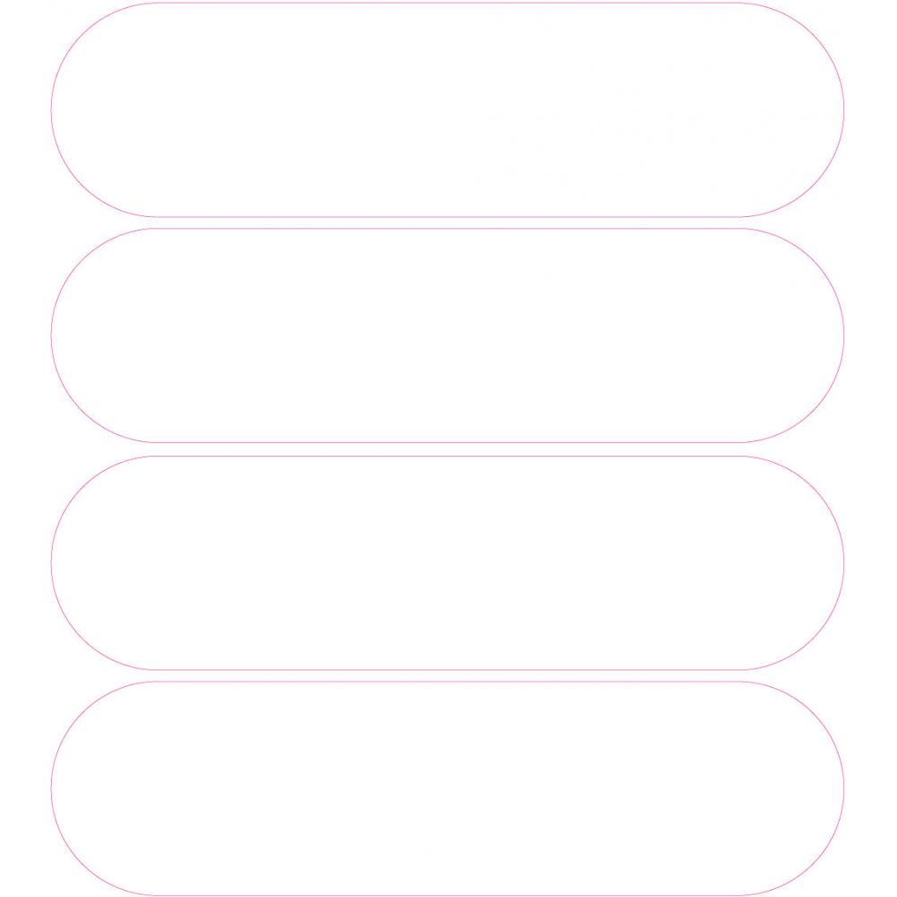 Lot de 4 Sticker Bandes rétro-réfléchissante Autocollant Casque Rectangle arrond - Imagen 8 de 14