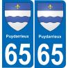 65 Puydarrieux adesivo piastra di registrazione city