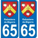 65 Rabastens-de-Bigorre adesivo piastra di registrazione city