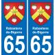 65 Pau autocollant sticker plaque immatriculation auto ville