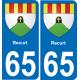 65 Recurt placa etiqueta de registro de la ciudad
