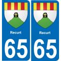 65 Pau autocollant sticker plaque immatriculation auto ville