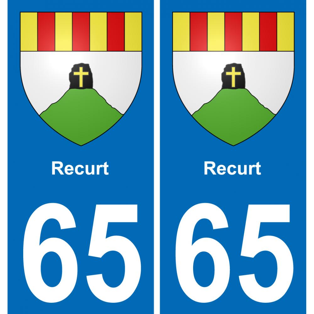 65 Pau autocollant sticker plaque immatriculation auto ville