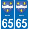 65 Ricaud adesivo piastra di registrazione city