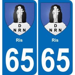 65 Ris placa etiqueta de registro de la ciudad
