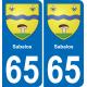 65 Pau autocollant sticker plaque immatriculation auto ville