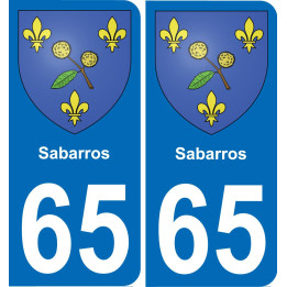 65 Sabarros placa etiqueta de registro de la ciudad